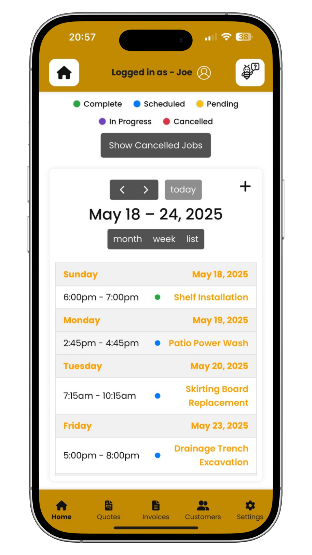 HiveSuite on mobile - schedule and jobs at your fingertips