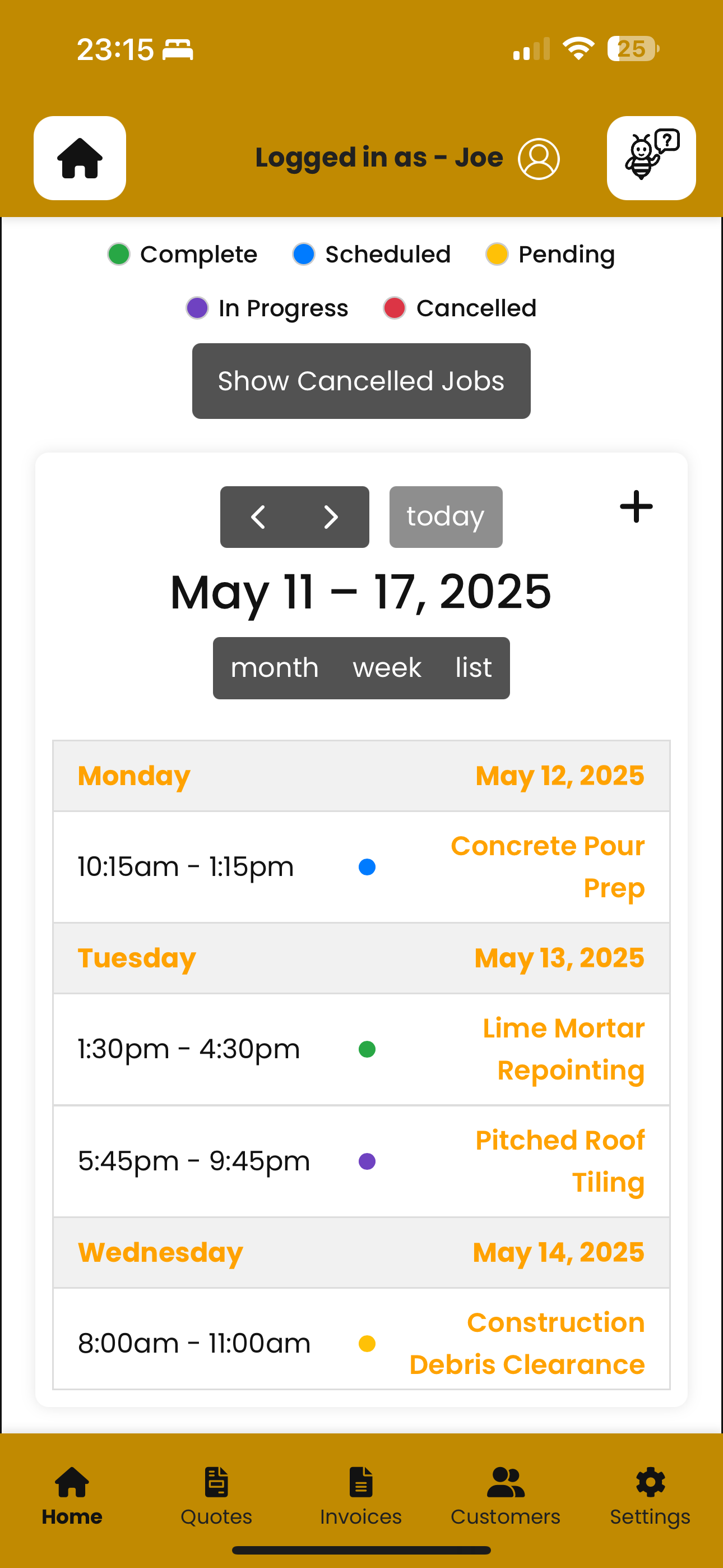 Weekly View